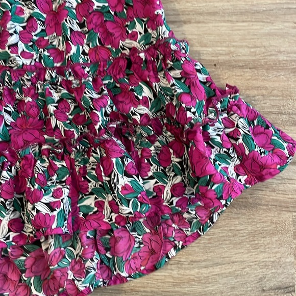 SHEIN VCAY Purple & Blue Floral Print Ruffled Self-Tie Cut Out Mini Dress - Picture 9 of 12